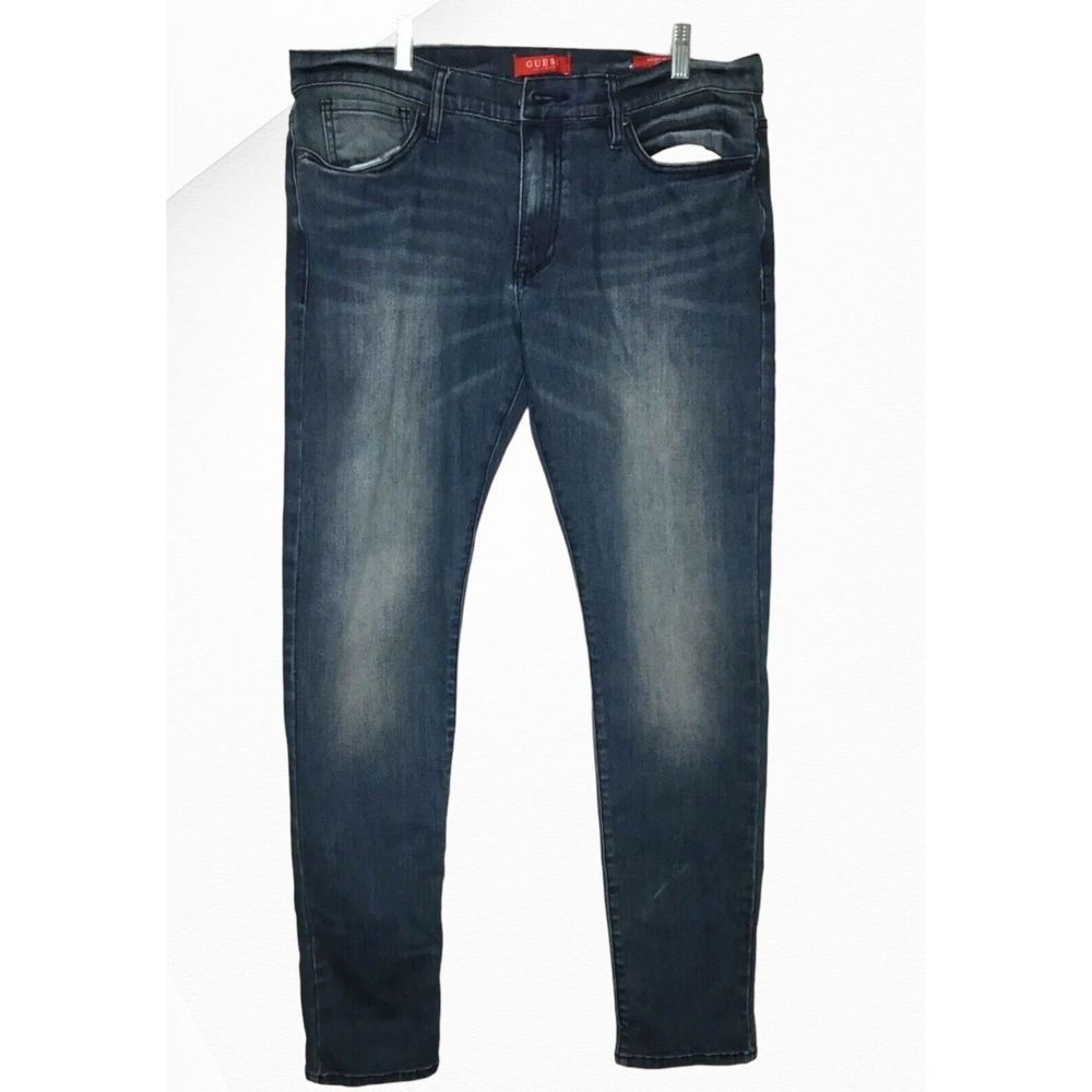 Guess Los Angeles Mens Blue Modern Skinny Jeans Size 34 x 36